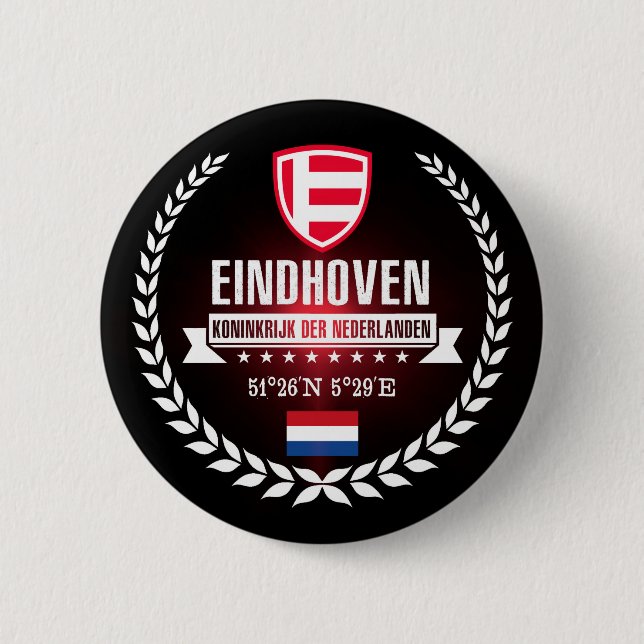 Chapa Redonda De 5 Cm Eindhoven (Anverso)