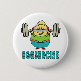 Chapa Redonda De 5 Cm Ejercicio Eggsercise Egg Pun
