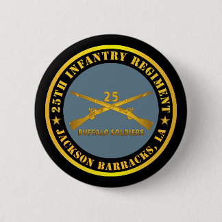 Chapa Redonda De 5 Cm Ejército - 25º Regimiento de Infantería - Barracas