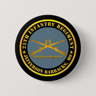 Chapa Redonda De 5 Cm Ejército - 25º Regimiento de Infantería - Cuartele