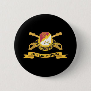 Chapa Redonda De 5 Cm Ejército - 316ª Brigada de Caballería - DUI w Br -