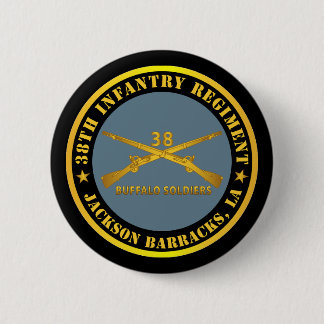 Chapa Redonda De 5 Cm Ejército - 38º Regimiento de Infantería - Soldados