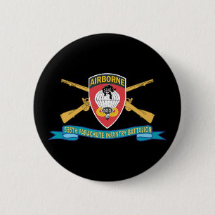 Chapa Redonda De 5 Cm Ejército - 555º Batallón de Infantería de Paracaíd