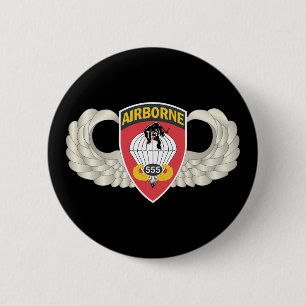 Chapa Redonda De 5 Cm Ejército - 555º Batallón de Infantería de Paracaíd