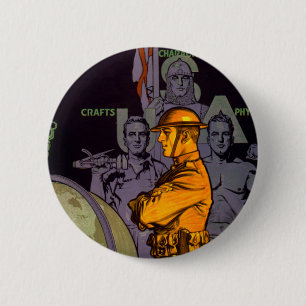 Chapa Redonda De 5 Cm Ejército Construye Hombres