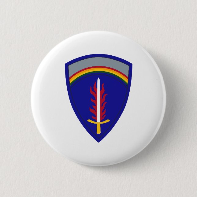 Chapa Redonda De 5 Cm Ejército Europa USAREUR (Anverso)