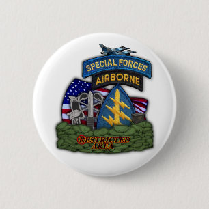Chapa Redonda De 5 Cm ejército fuerzas especiales boinas verdes veterano