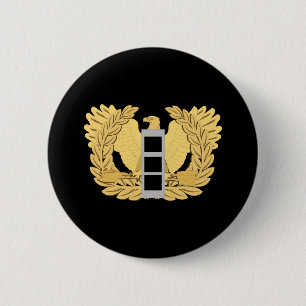 Chapa Redonda De 5 Cm Ejército - Oficial Jefe de Orden - W03 - Plano - Á
