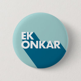 Chapa Redonda De 5 Cm Ek Onkar Contemporary SIkh Badge