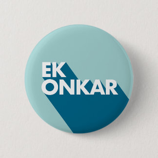 Chapa Redonda De 5 Cm Ek Onkar Contemporary SIkh Badge