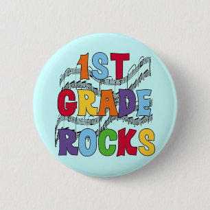 Chapa Redonda De 5 Cm El 1r grado multicolor oscila las camisetas y los