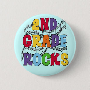 Chapa Redonda De 5 Cm El 2do grado multicolor oscila las camisetas y los