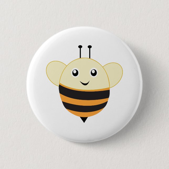 Chapa Redonda De 5 Cm El Adorable Bee Little Zoo (Anverso)