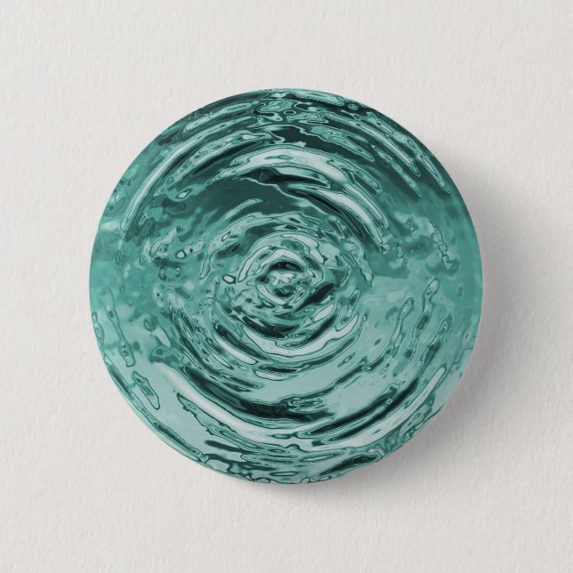 Chapa Redonda De 5 Cm El agua riega Verde azulado (Anverso)