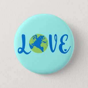 Chapa Redonda De 5 Cm El amor a la Tierra el cambio climático