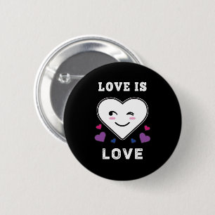 Chapa Redonda De 5 Cm El amor cardíaco es amor el orgullo bisexual LGBTQ