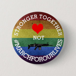 Chapa Redonda De 5 Cm El amor de StrongerTogether no dispara contra