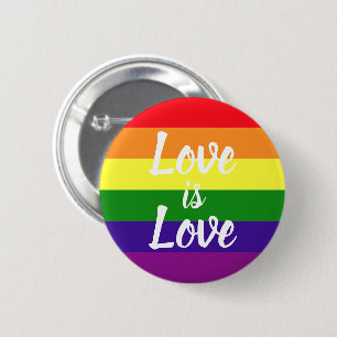 Chapa Redonda De 5 Cm El amor es amor Arcoíris Orgullo Gay