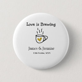 Chapa Redonda De 5 Cm El amor es Breaking coffee mug nombre de pareja de