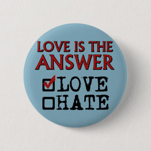 Chapa Redonda De 5 Cm El amor es la respuesta