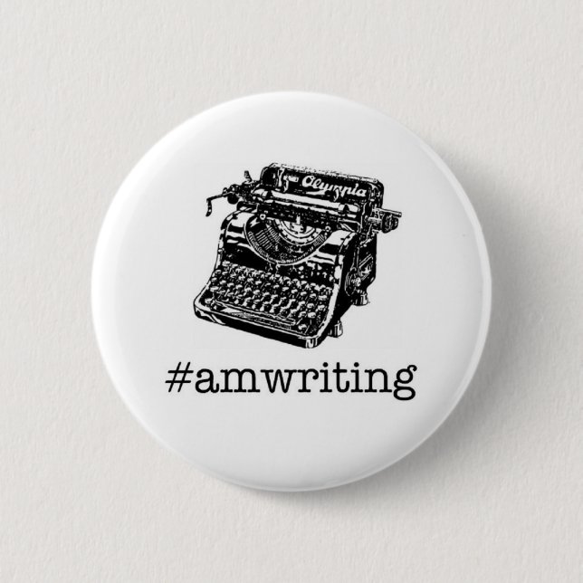 Chapa Redonda De 5 Cm el #amwriting (Anverso)