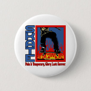 Chapa Redonda De 5 Cm El andar en monopatín