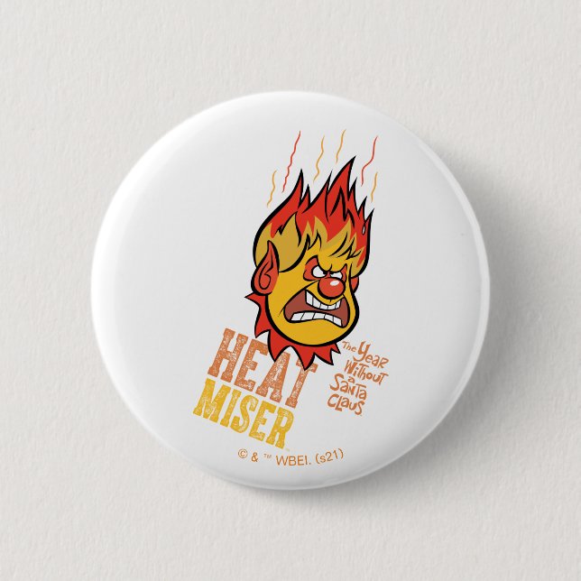 Chapa Redonda De 5 Cm EL AÑO SIN UN SANTA CLAUS™ Fuming Heat Miser (Anverso)