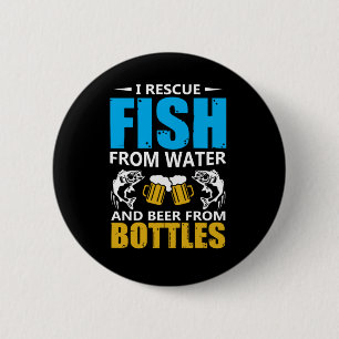 Chapa Redonda De 5 Cm El arte de la pesca rescata peces del agua