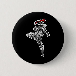 Chapa Redonda De 5 Cm El astronauta Muay Thai Boxing Karate Kickboxing