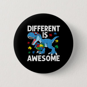 Chapa Redonda De 5 Cm El autismo de los niños es diferente es asombroso