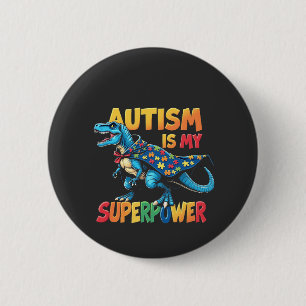 Chapa Redonda De 5 Cm El autismo es mi súper poder conciencia del autism