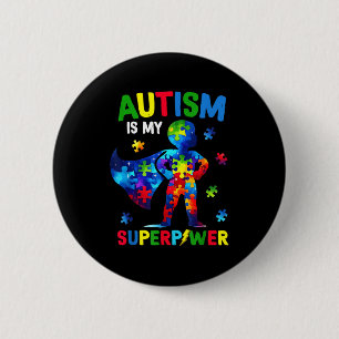 Chapa Redonda De 5 Cm El autismo es un superpoder autismo conciencia sup