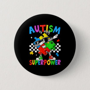 Chapa Redonda De 5 Cm El autismo es un superpoder conciencia del autismo