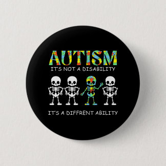 Chapa Redonda De 5 Cm El autismo no es una discapacidad, es una habilida
