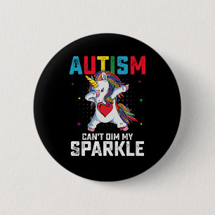 Chapa Redonda De 5 Cm El autismo no puede disminuir mi conciencia de uni