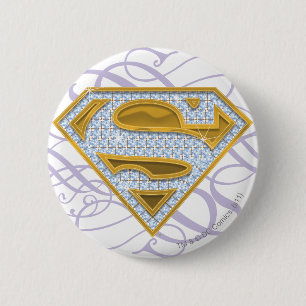 Chapa Redonda De 5 Cm El azul de Supergirl Jewels 2