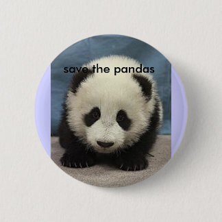 Chapa Redonda De 5 Cm el baby_panda, ahorra las pandas