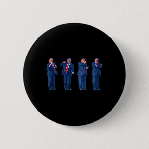 Chapa Redonda De 5 Cm El baile Trumpty Trump bailando 4 de julio