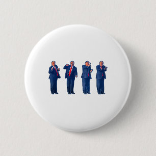 Chapa Redonda De 5 Cm El baile Trumpty Trump bailando 4 de julio _1