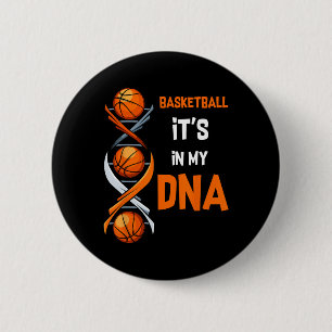 Chapa Redonda De 5 Cm El baloncesto está en mi equipo de entrenadores de