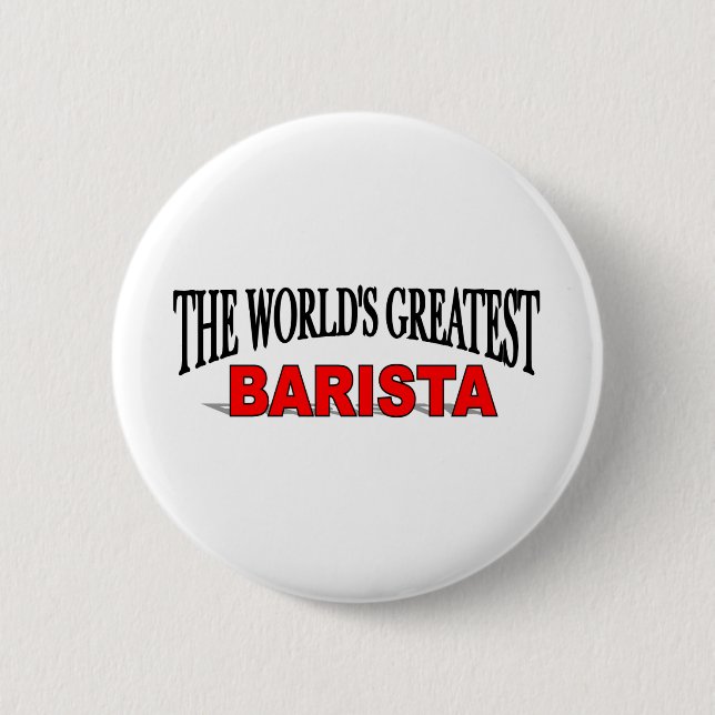 Chapa Redonda De 5 Cm El Barista más grande del mundo (Anverso)