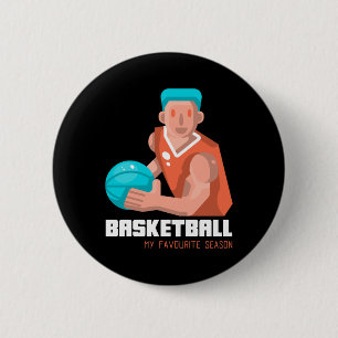 Chapa Redonda De 5 Cm El Basketball es mi jugador favorito de temporada