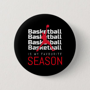 Chapa Redonda De 5 Cm El básquetbol es mi baúl favorito de temporada