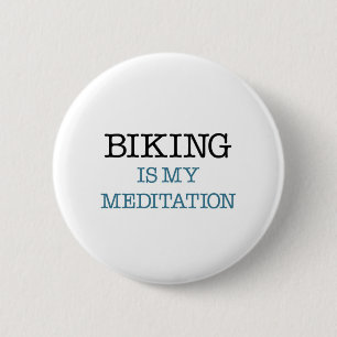 Chapa Redonda De 5 Cm El Biking es mi meditación