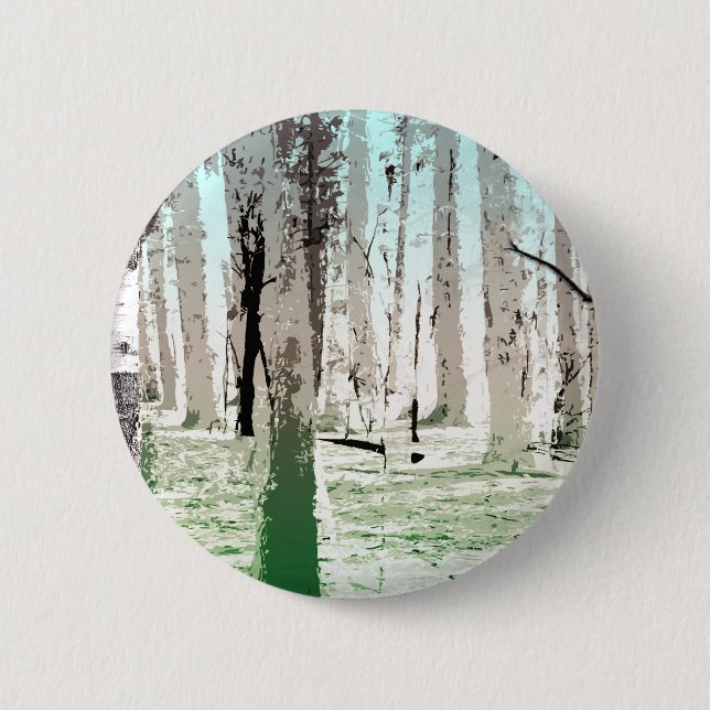 Chapa Redonda De 5 Cm El bosque Birch (Anverso)