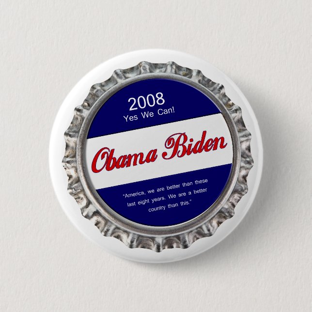 Chapa Redonda De 5 Cm el bottlecap obama biden (Anverso)