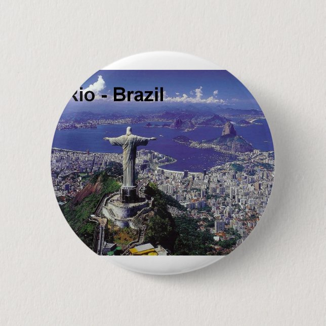 Chapa Redonda De 5 Cm El Brasil Río de Janeiro (St.K.) (Anverso)