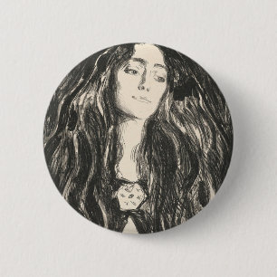 Chapa Redonda De 5 Cm El broche Eva Mudocci Edvard Munch
