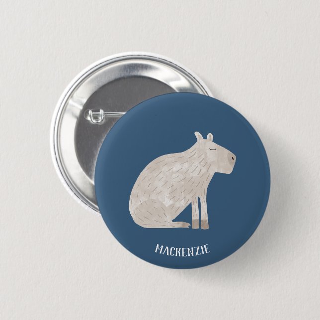 Chapa Redonda De 5 Cm El capibara personalizado (Anverso y reverso)