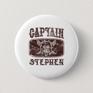 Chapa Redonda De 5 Cm El capitán Stephen Personalizado Pirata Ponto